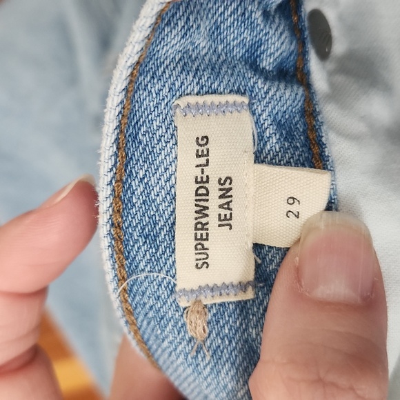 Madewell Super Wide Leg Jeans Size 29 - Picture 2 of 6